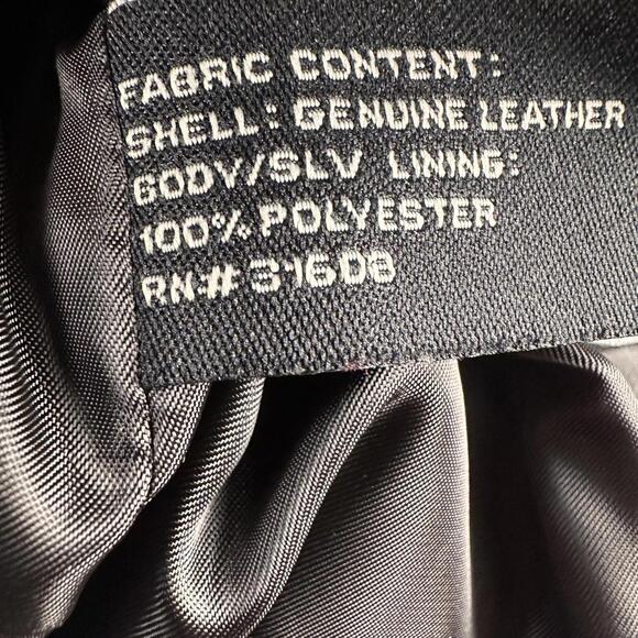 Jos A Bank Leather Jacket Mens Large Black Full Zip Soft Supple Dress Old Money - Picture 9 of 9